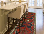 Fine VTG Ruben Red/Navy Runner, 3'5" x 9'7"
