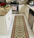 Kazak Saeeda Ivory/Red Runner, 2'7" x 20'0"