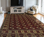 Vintage Adeel Burgundy/Chocolate Rug, 9'11" x 13'3"