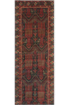 Vintage Shuhrat Charcoal/Red Runner, 3'3" x 8'4"