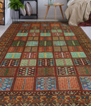 Fine VTG Jamieson Red/Navy Rug, 6'2" x 9'2"