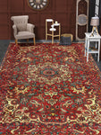 Fine VTG Yedda Red/Navy Rug, 8'4" x 12'7"