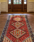 Fine VTG Leann Red/Blue Runner, 5'1" x 9'10"