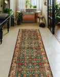 Fine VTG Ghita Charcoal/Beige Runner, 3'4" x 10'0"