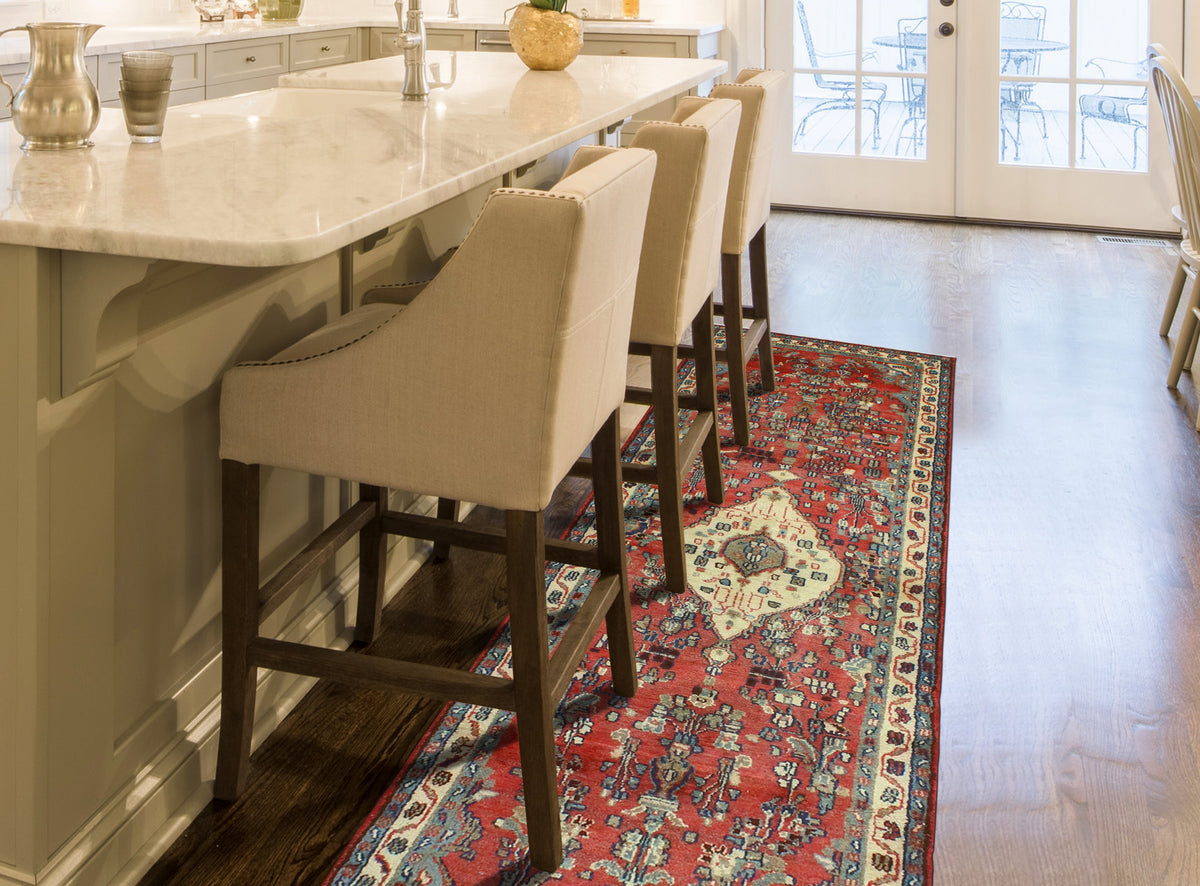 Fine VTG Mirza Rust/Ivory Runner, 3'1 x 9'1 – Noori Rug