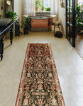 Fine VTG Theron Charcoal/Beige Runner, 2'7" x 8'9"