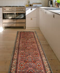 Fine VTG Qundyz Grey/Ivory Runner, 3'7" x 11'0"