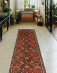 Fine VTG Sandigul Red/Charcoal Runner, 2'9" x 9'3"