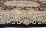 Wali Zafar Black/Bone Grey Rug, 9'2" x 12'5"