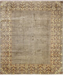 Peshawar Tariqa Green/Ivory Rug, 8'5" x 9'8"