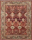 Peshawar Hormuzd Red/Green Rug, 8'0" x 9'8"