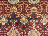 Peshawar Hormuzd Red/Green Rug, 8'0" x 9'8"