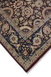 Versailles Agra Tabriz Drk. Red/Blue Rug, 7'11" x 9'7"