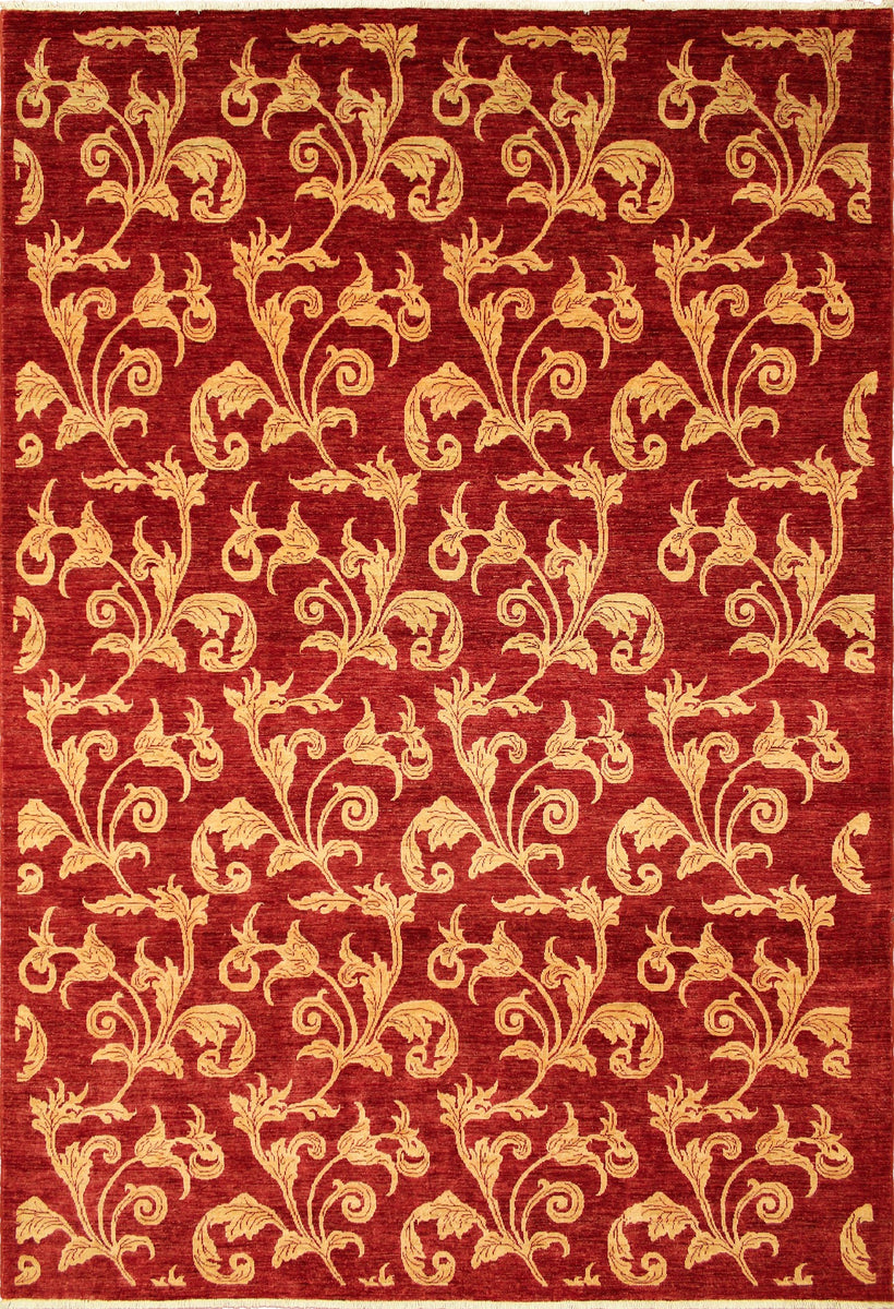 Peshawar Zuleika Red/Gold Rug, 8'7