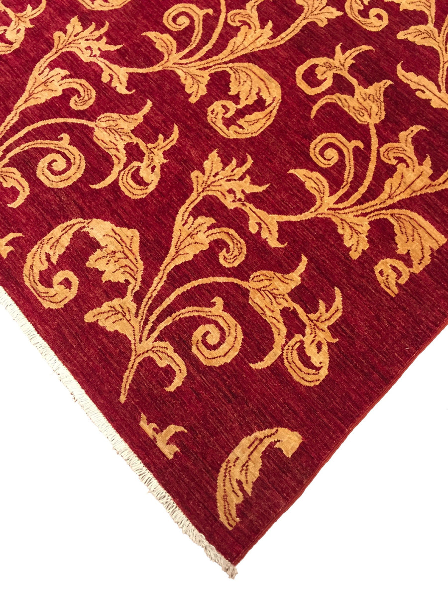Peshawar Zuleika Red/Gold Rug, 8'7