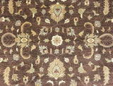 Peshawar Sarvinoz Brown/Ivory Rug, 8'11" x 12'0"