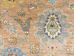 Peshawar Zarina Lt. Brown/Lt. Blue Rug, 8'0" x 9'11"