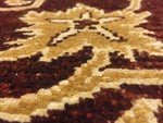 Peshawar Ahmed Eggplant/Gold Rug, 9'1" x 12'1"