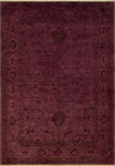 Overdyed Lillianna Purple/Purple Rug, 6'5" x 9'1"