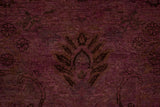 Overdyed Lillianna Purple/Purple Rug, 6'5" x 9'1"