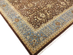 Wali Ali Chocolate/Blue Rug, 9'2" x 11'10"