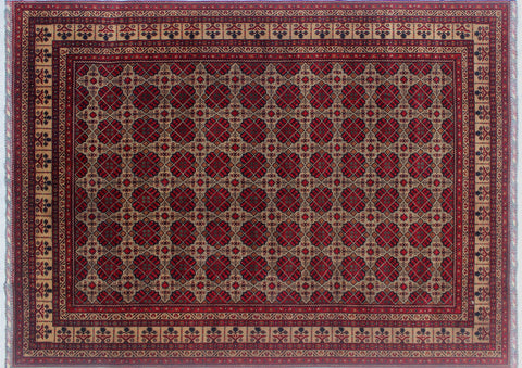 Khamyab Kuzey Red/Black Rug, 8'4" x 11'1"
