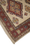 Super Kazak Ulviye Ivory/Red Runner, 2'9" x 9'7"