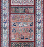 Khurgeen Fatma Red/Ivory Runner, 2'8" x 10'5"