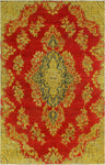 Vintage Adilelma Red/Gold Rug, 6'2" x 9'9"