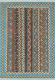 Khurgeen Paiman Blue/Rust Rug, 5'7" x 7'7"