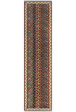 Khurgeen Corbyn Burgundy/Blue Rug, 2'6" x 9'9"