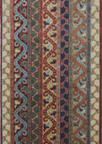 Khurgeen Corbyn Burgundy/Blue Rug, 2'6" x 9'9"