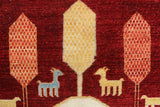 Aria Benjy Ivory/Red Rug, 8'11" x 11'7"