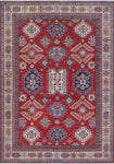 Kazak Evaline Red/Ivory Rug, 6'3" x 9'0"
