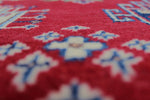 Kazak Evaline Red/Ivory Rug, 6'3" x 9'0"