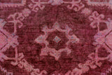 Overdyed Addney Magenta/Pink Rug, 7'10" x 9'10"