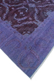 Overdyed Farzad Purple/Drk. Red Rug, 7'10" x 9'9"