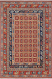 Aria Mardanzai Rust/Blue Rug, 5'11" x 9'0"