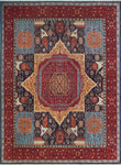 Aria Sawyere Blue/Rust Rug, 9'3" x 12'2"