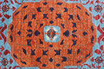 Aria Marwin Blue/Red Rug, 9'10" x 13'9"