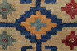 Sangat Bradig Ivory/Blue Rug, 6'6" x 10'7"