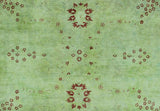 Overdyed Babür Green/Rust Rug, 8'0" x 9'9"
