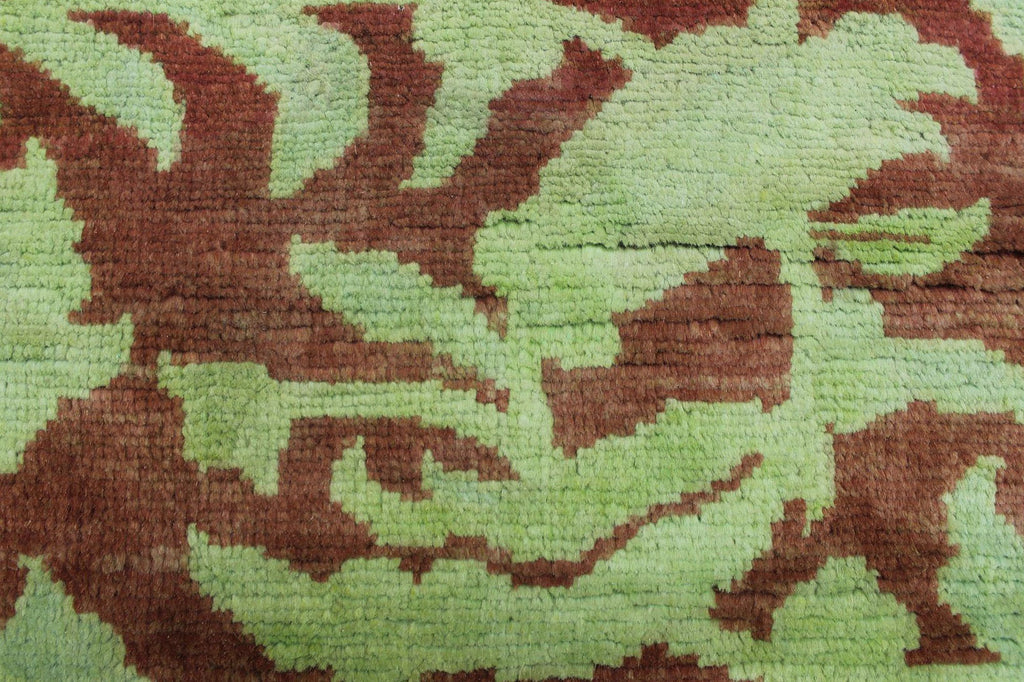 Overdyed Babür Green/Rust Rug, 8'0