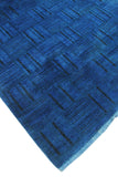 Overdyed Muizz Blue/Black Rug, 4'0" x 5'10"