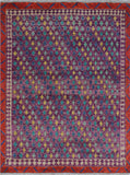 Balochi Chioke Ivory/Red Rug, 4'10" x 6'5"