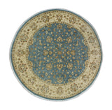 Yousafi Briseyda Blue-Grey/Beige Round Rug, 10'2" x 10'2"