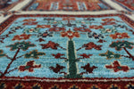 Khurgeen Rabiah Ivory/Blue Rug, 6'0" x 8'10"