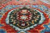 Aria Henry Red/Blue Rug, 7'10" x 9'10"