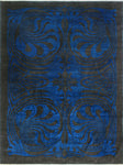 Aria Omorose Blue/Black Rug, 10'3" x 13'9"