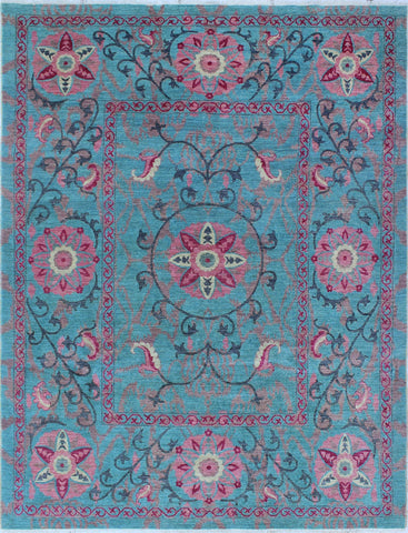 Aria Alile Blue/Pink Rug, 9'0" x 11'10"